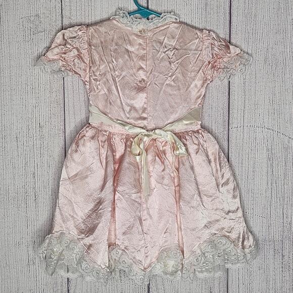 VTG Pink Frilly Lace Pageant Dress by Tiddli for Kids, Size 3 - Picture 4 of 8